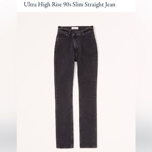 Abercrombie ultra high rise 90’s slim straight jean